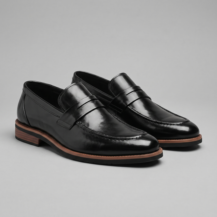 Herren Klassische Leder Penny Loafer