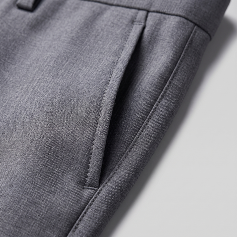 Herren Klassische Tailored Hose in Schwarz