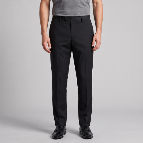 Herren Klassische Tailored Hose in Schwarz