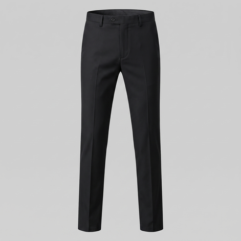 Herren Klassische Tailored Hose in Schwarz