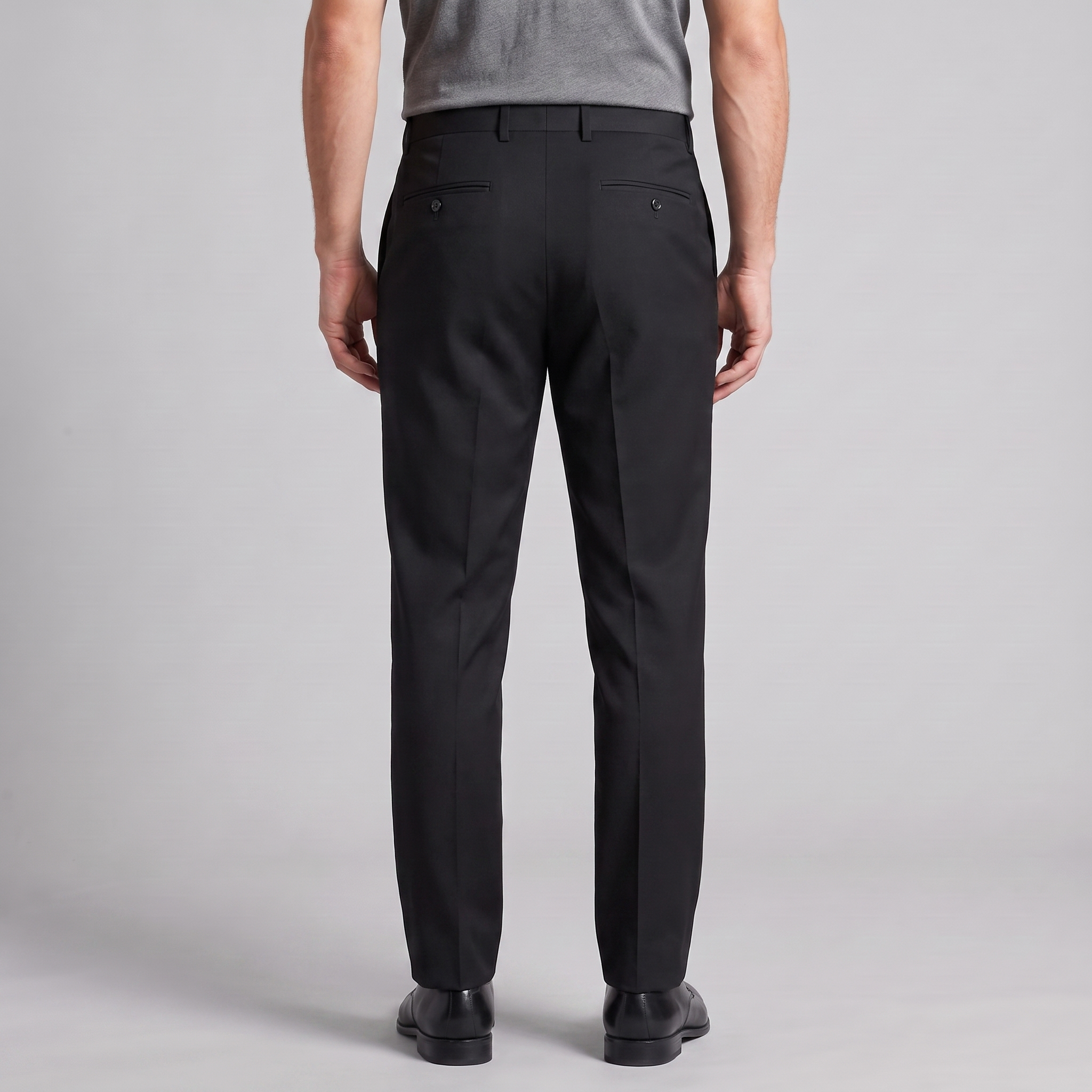 Herren Klassische Tailored Hose in Schwarz