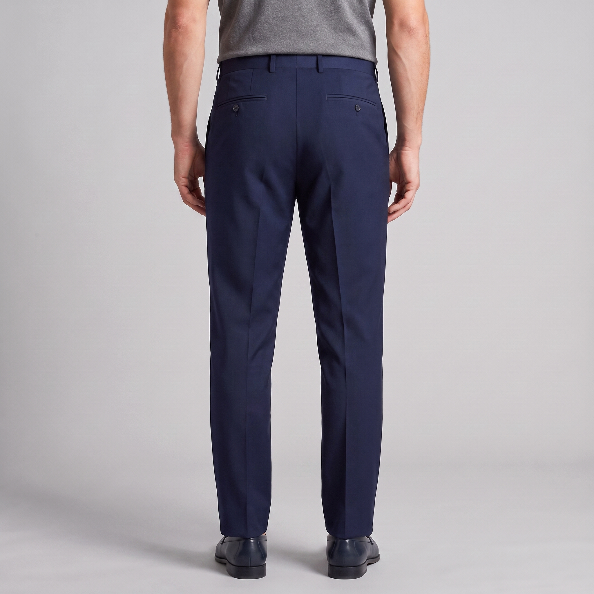 Herren Klassische Tailored Hose in Schwarz