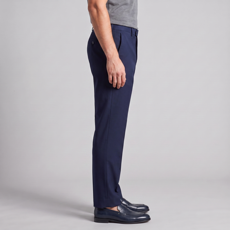 Herren Klassische Tailored Hose in Schwarz