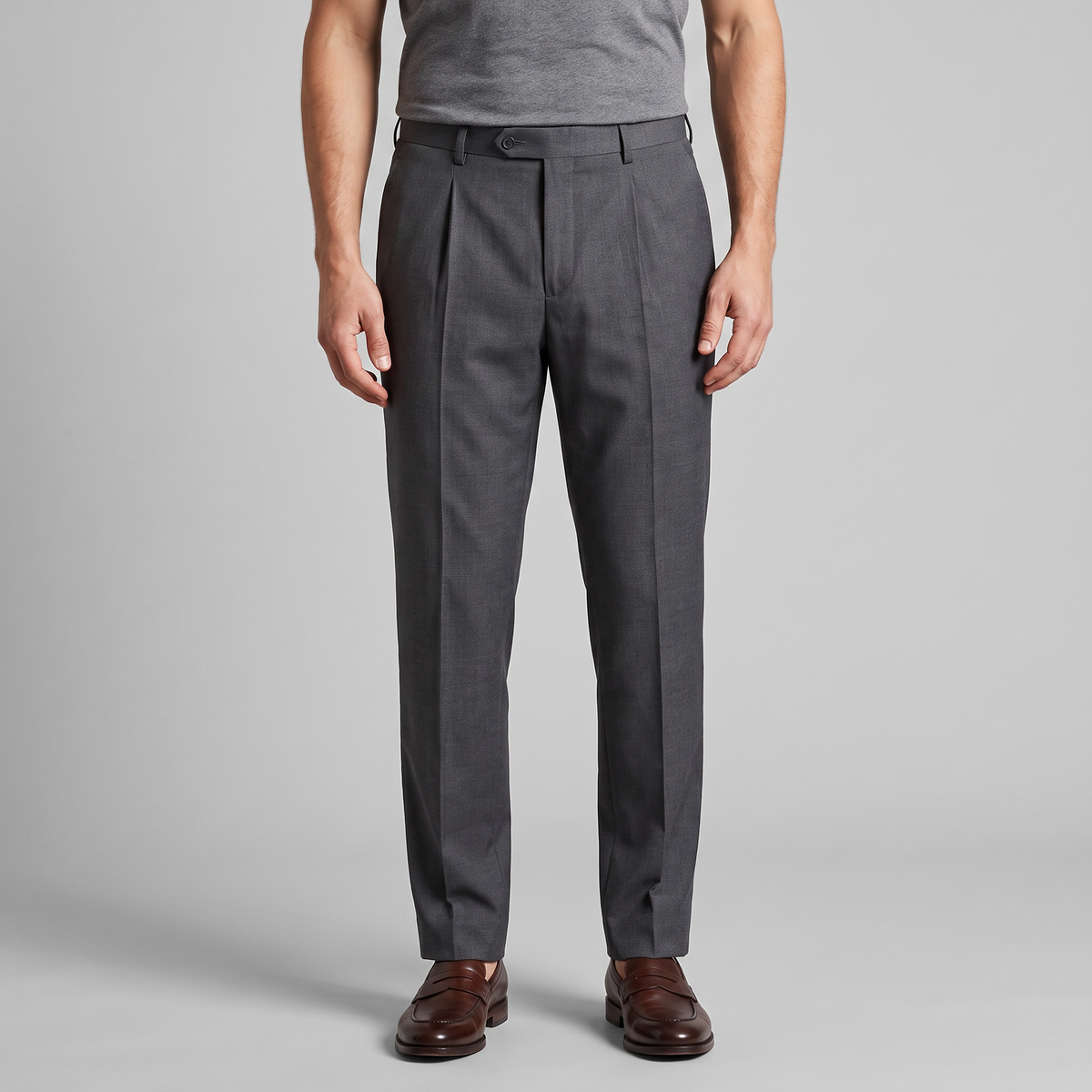 Herren Klassische Tailored Hose in Schwarz