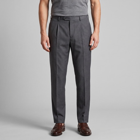 Herren Klassische Tailored Hose in Schwarz