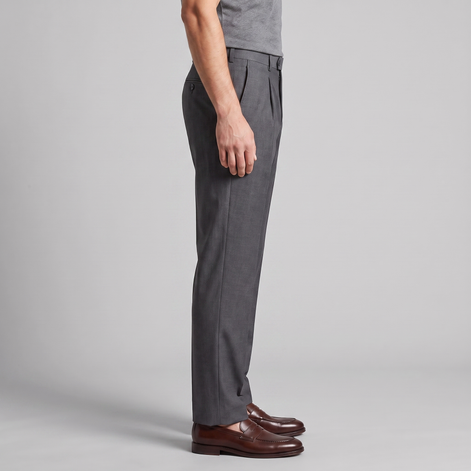 Herren Klassische Tailored Hose in Schwarz
