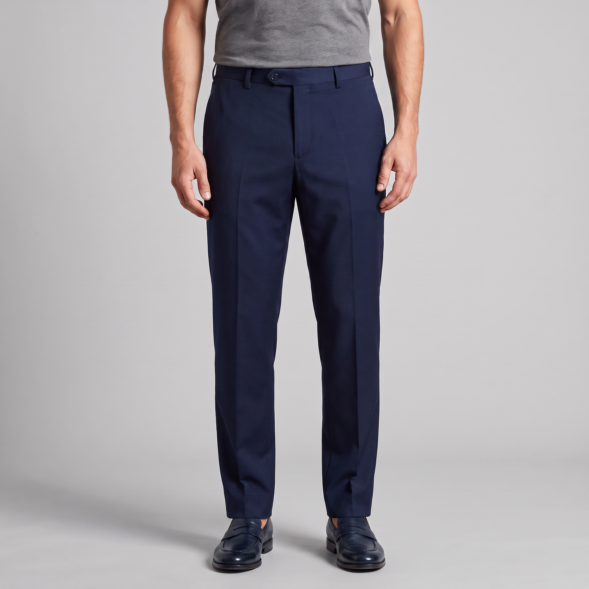 Herren Klassische Tailored Hose in Schwarz