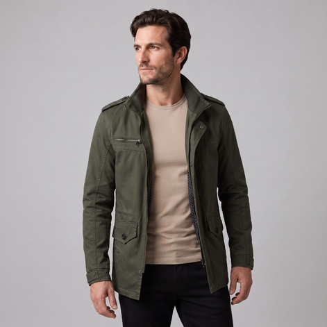 Herren Klassische Wattierte Winterjacke
