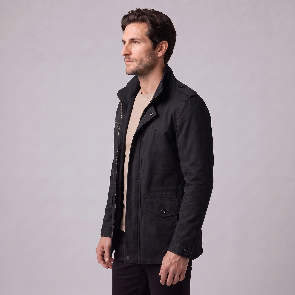 Herren Klassische Wattierte Winterjacke