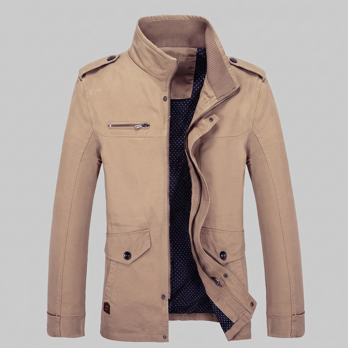 Herren Klassische Wattierte Winterjacke