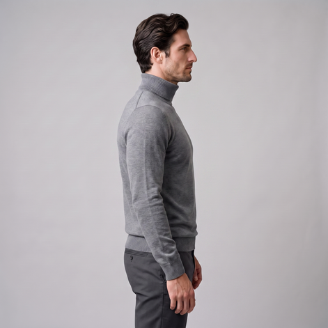 Herren Klassischer Rollkragenpullover