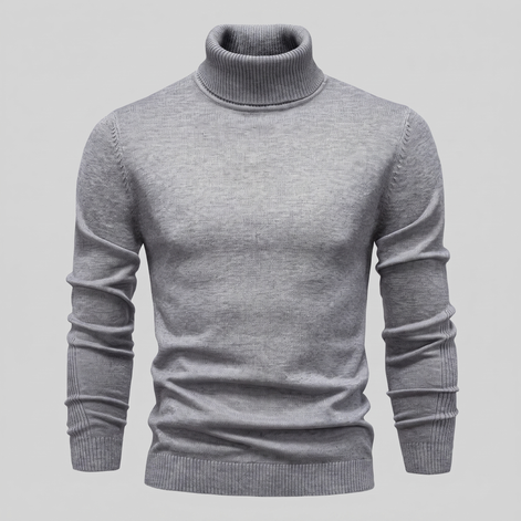 Herren Klassischer Rollkragenpullover