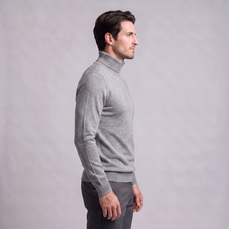 Herren Klassischer Rollkragenpullover