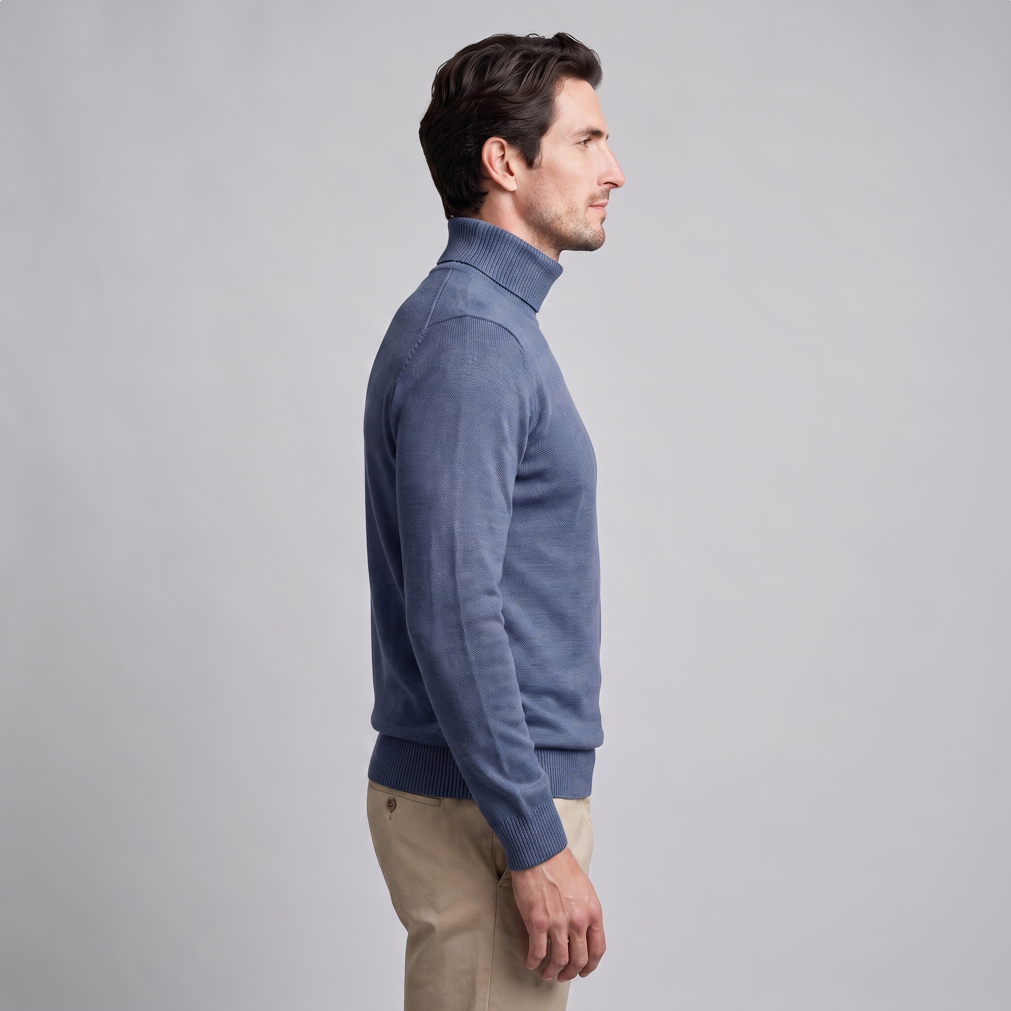 Herren Klassischer Rollkragenpullover