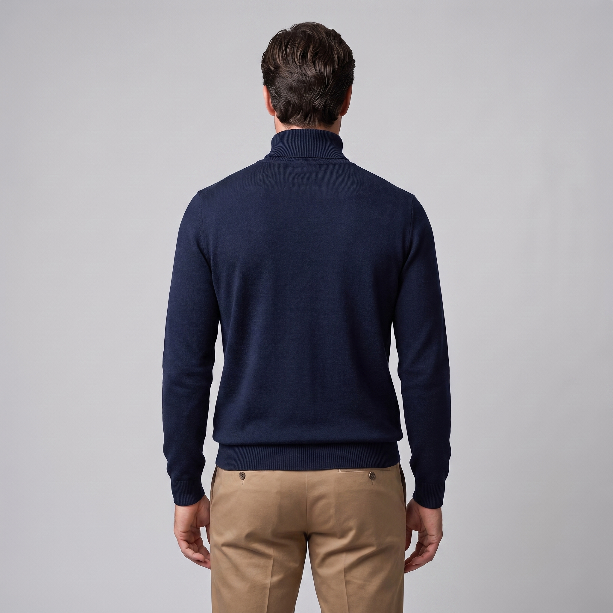 Herren Klassischer Rollkragenpullover