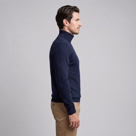 Herren Klassischer Rollkragenpullover