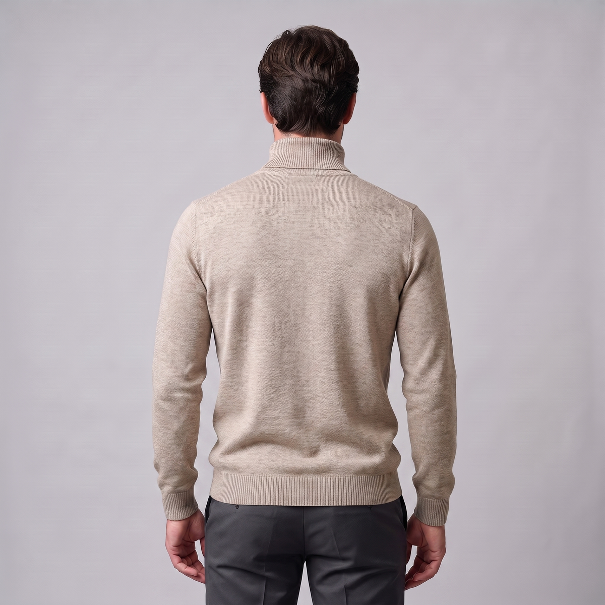Herren Klassischer Rollkragenpullover