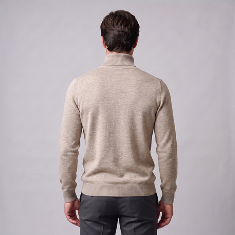 Herren Klassischer Rollkragenpullover