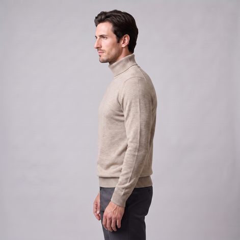 Herren Klassischer Rollkragenpullover