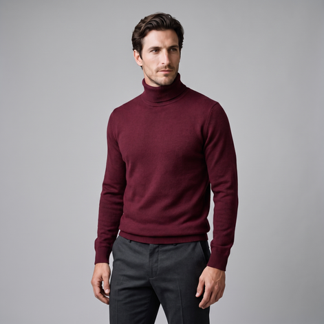 Herren Klassischer Rollkragenpullover