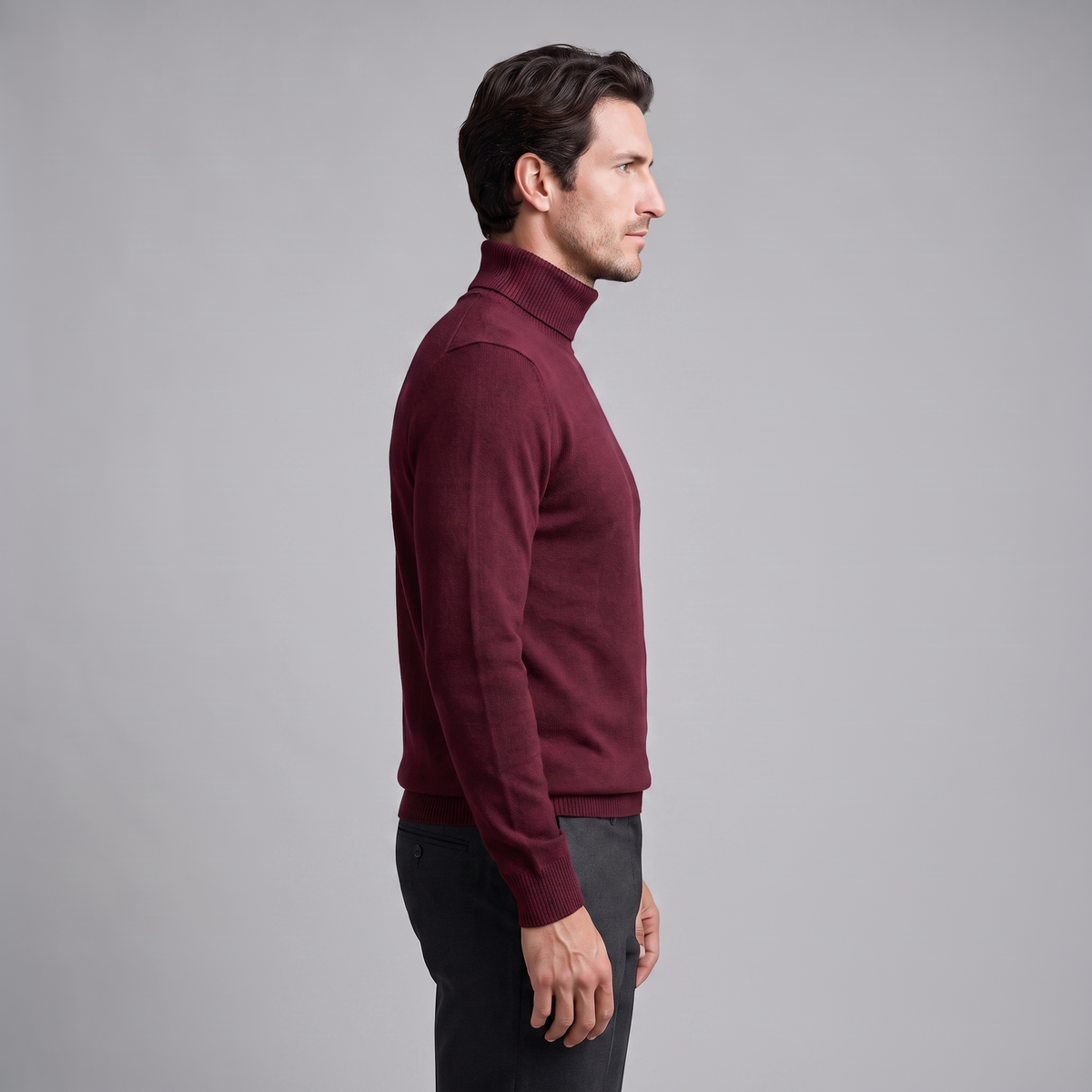Herren Klassischer Rollkragenpullover