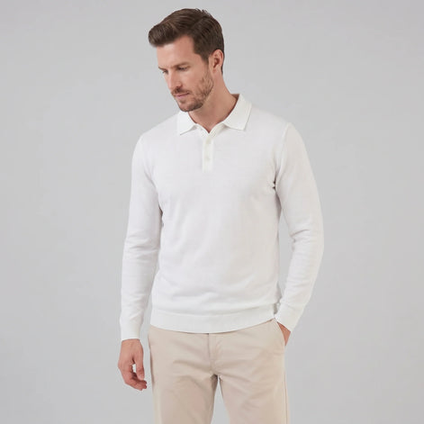 Herren Langarm Poloshirt Moderner Schnitt