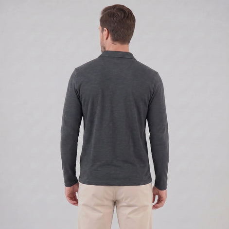 Herren Langarm Poloshirt Moderner Schnitt