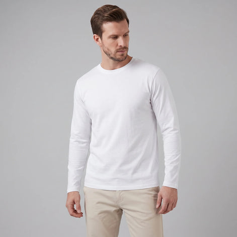 Herren Langarmpullover mit Rundhalsausschnitt