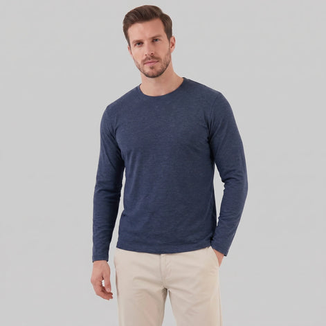 Herren Langarmpullover mit Rundhalsausschnitt