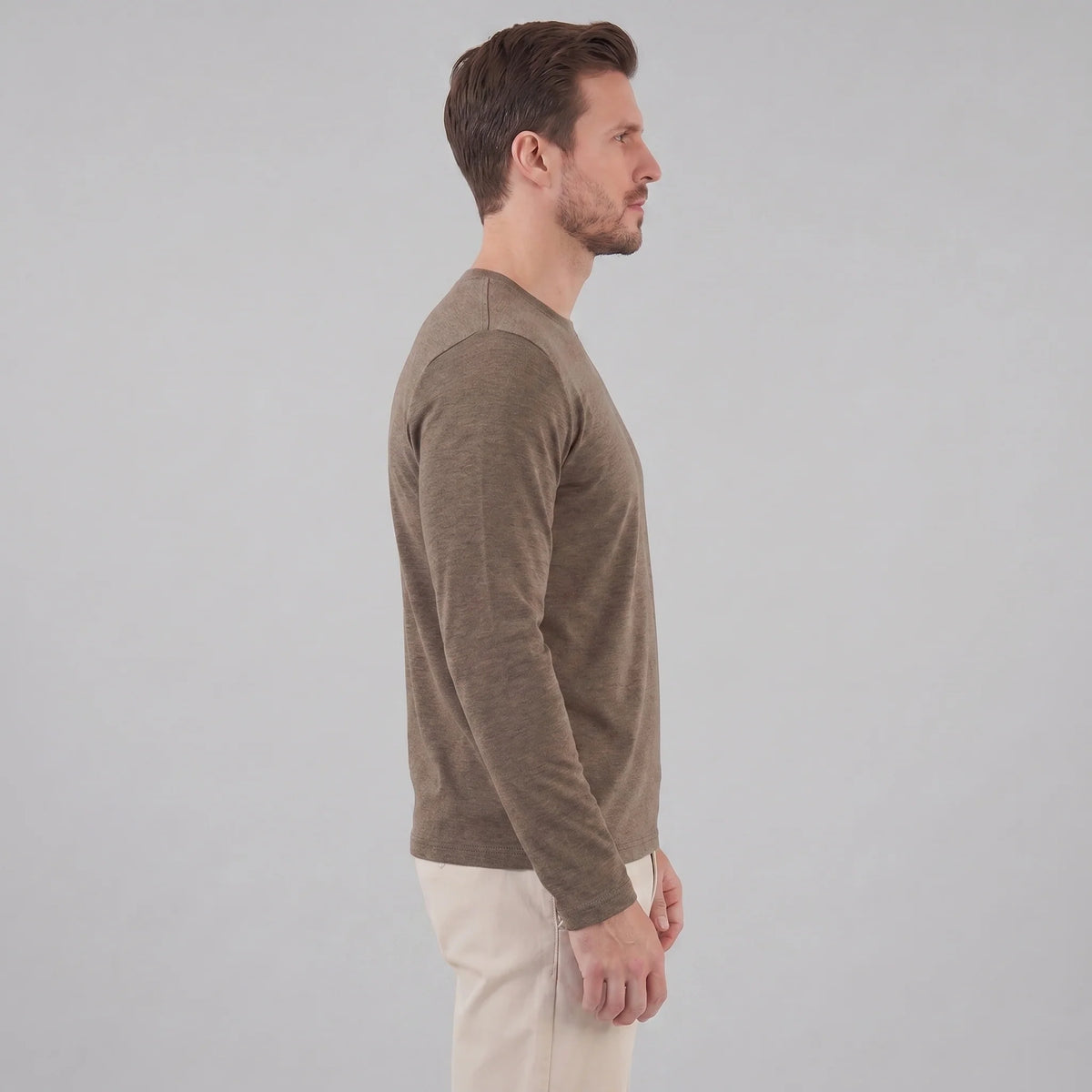 Herren Langarmpullover mit Rundhalsausschnitt