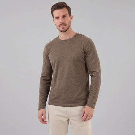 Herren Langarmpullover mit Rundhalsausschnitt