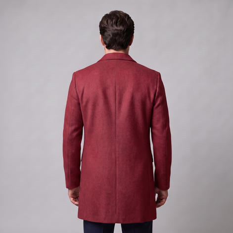 Herren Langer Mantel in Anthrazit