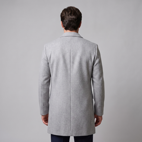 Herren Langer Mantel in Anthrazit