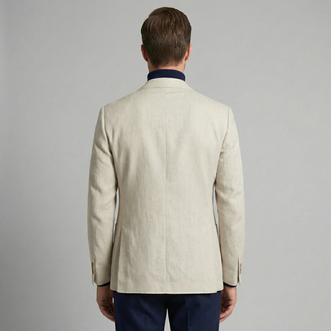 Herren Lässiger Leinen Blazer Jacke