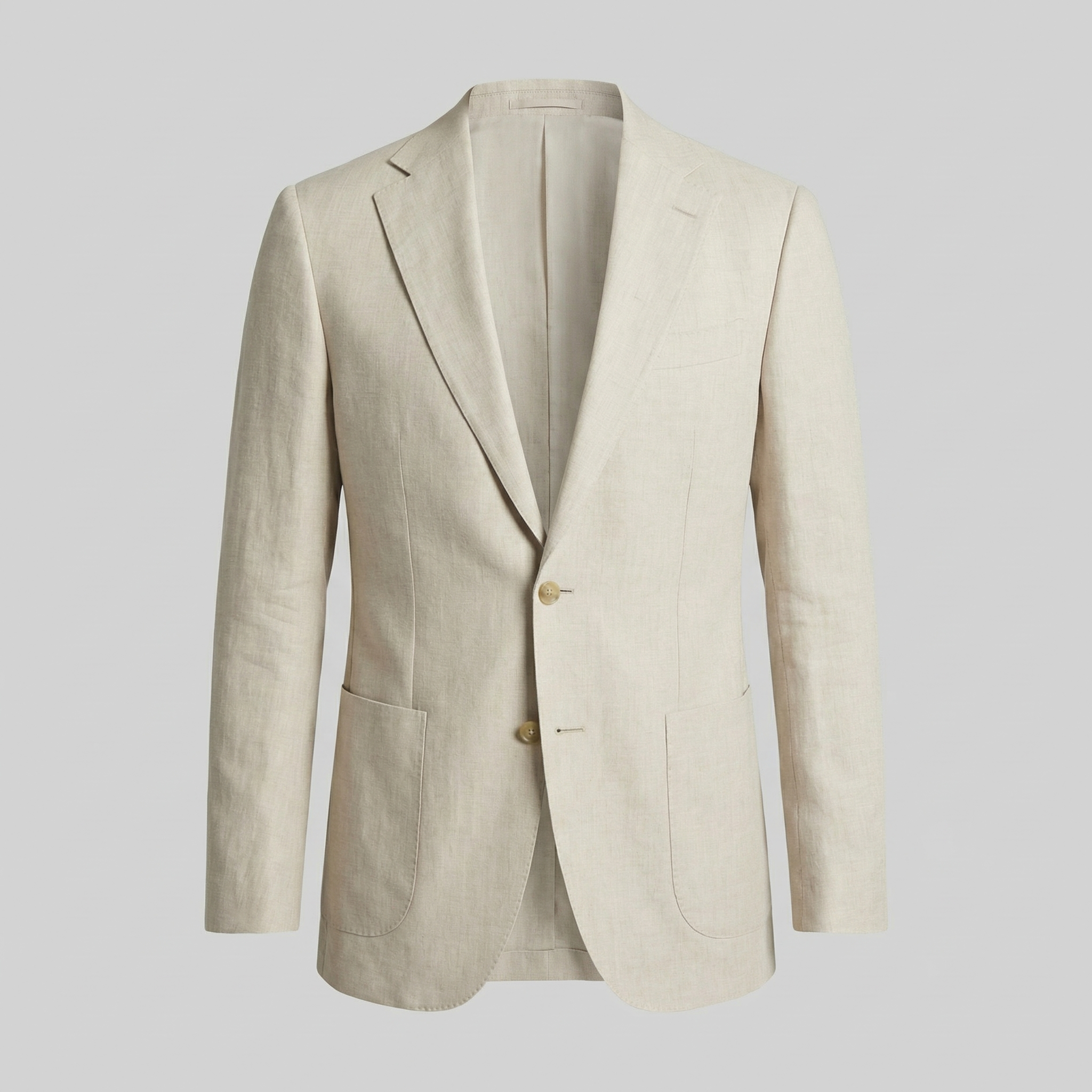 Herren Lässiger Leinen Blazer Jacke