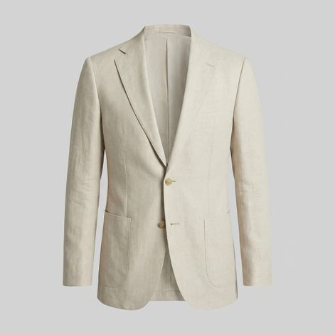 Herren Lässiger Leinen Blazer Jacke