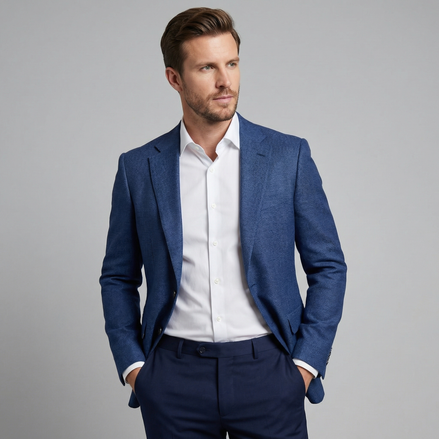 Herren Lässiger Leinen Blazer Jacke