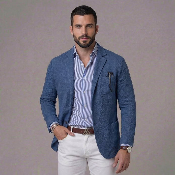 Herren Lässiger Leinenblazer