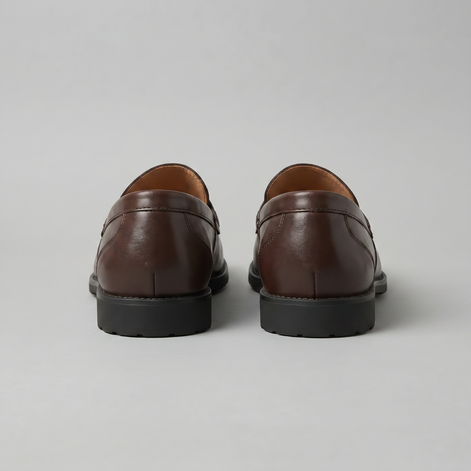 Herren Leder-Look Penny-Loafer