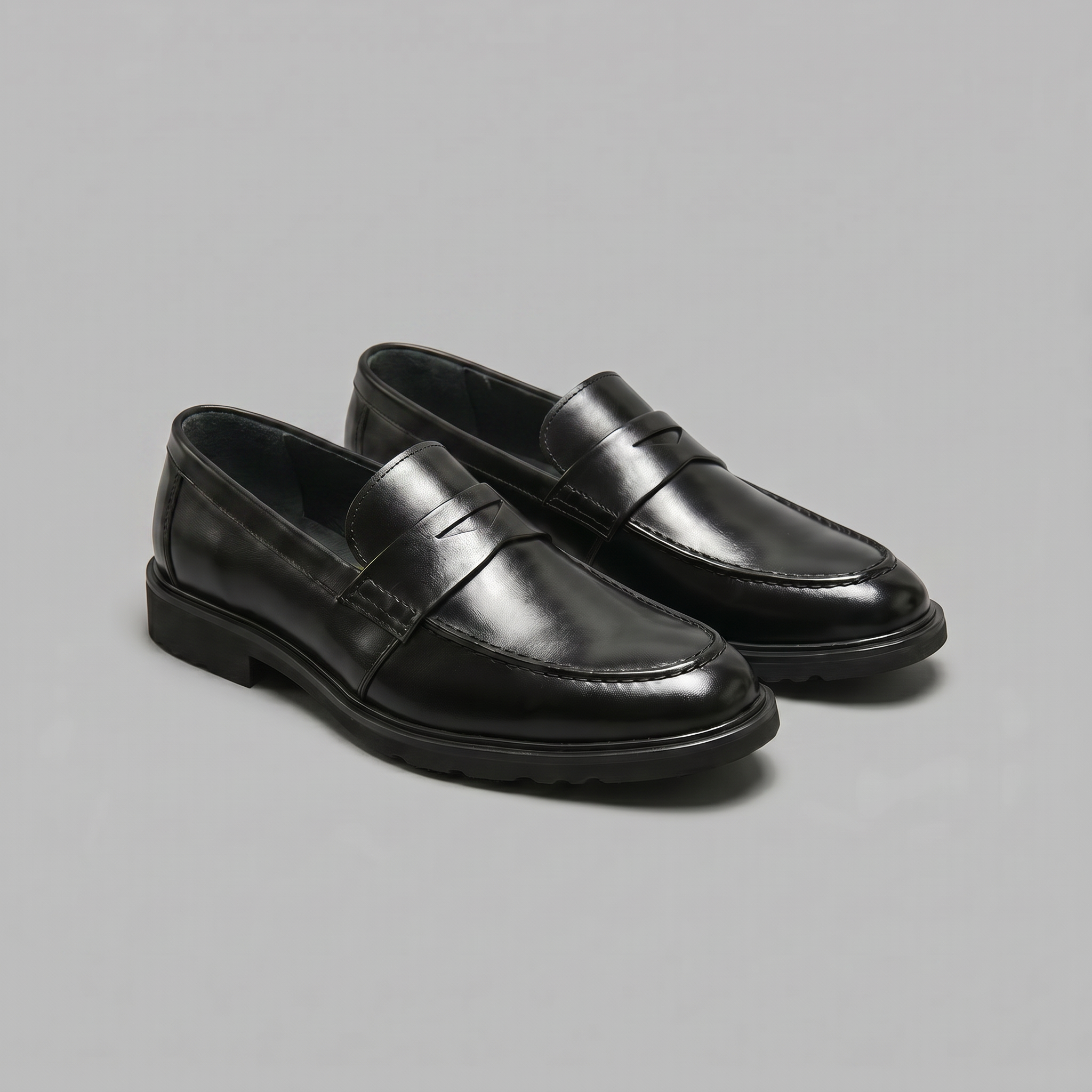 Herren Leder-Look Penny-Loafer