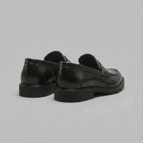 Herren Leder-Look Penny-Loafer