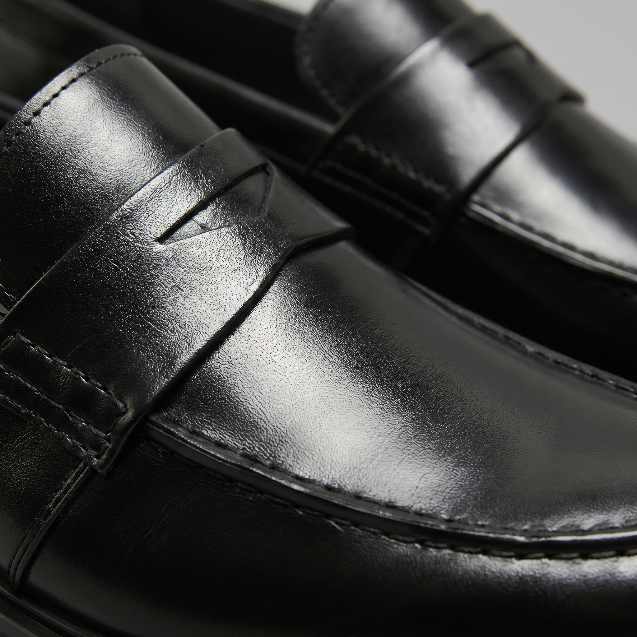 Herren Leder-Look Penny-Loafer