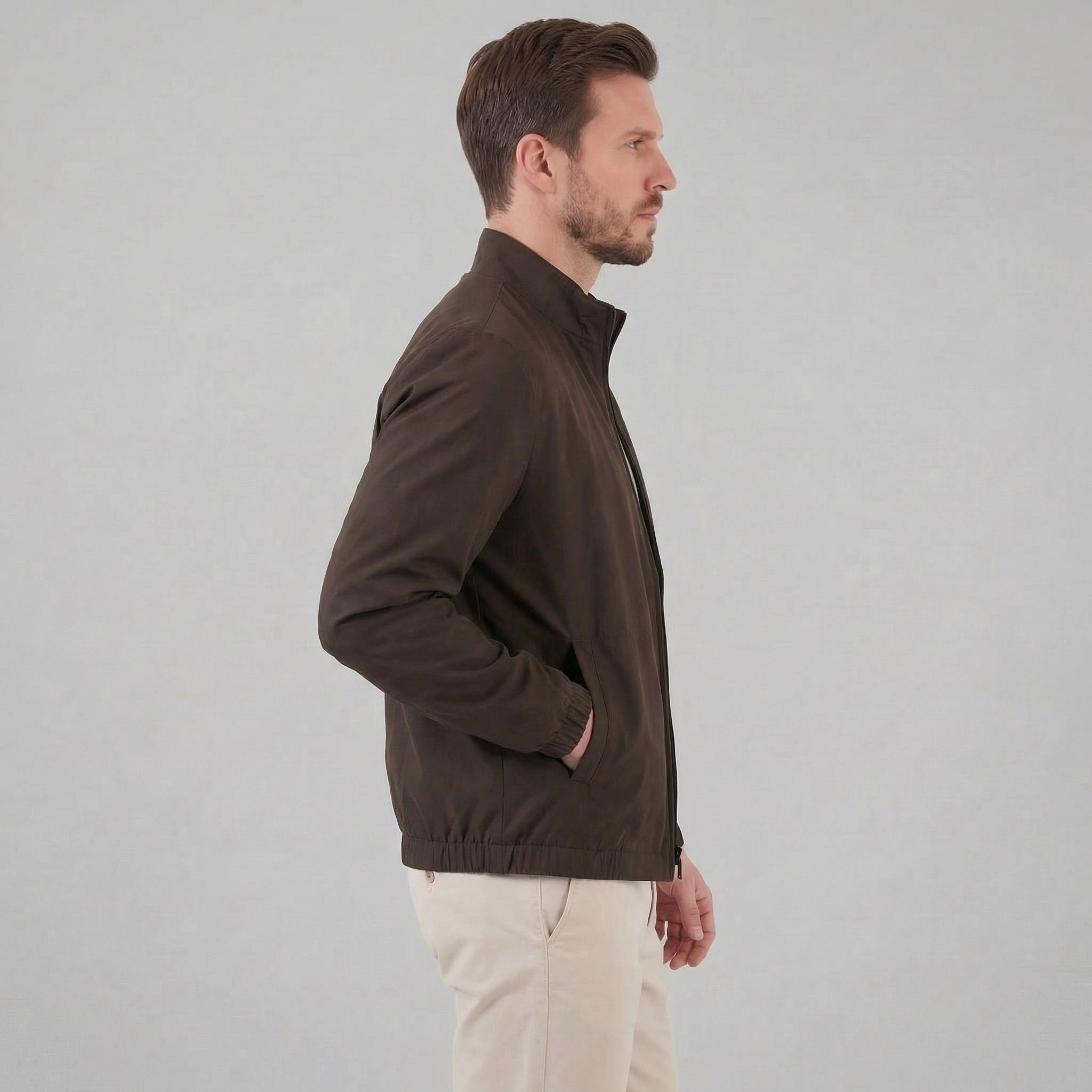 Herren Leichte Frühlingsjacke Mittellang Übergangsjacke