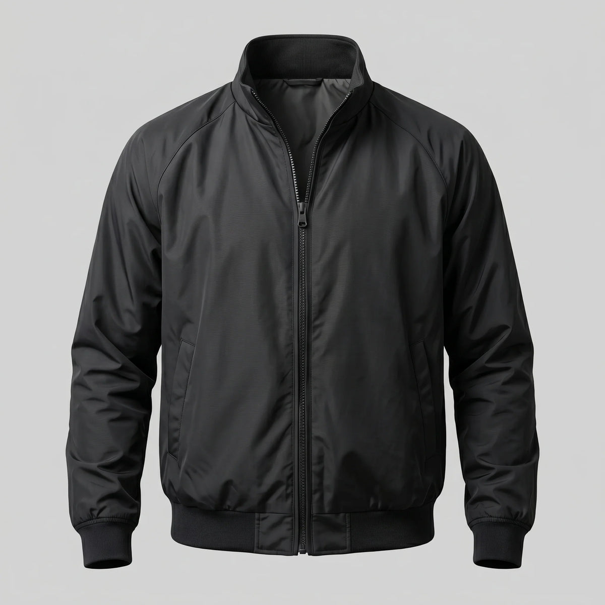 Herren Leichte Harrington-Jacke mit Stehkragen