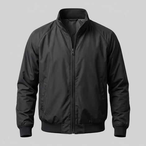 Herren Leichte Harrington-Jacke mit Stehkragen