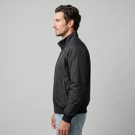 Herren Leichte Harrington-Jacke mit Stehkragen