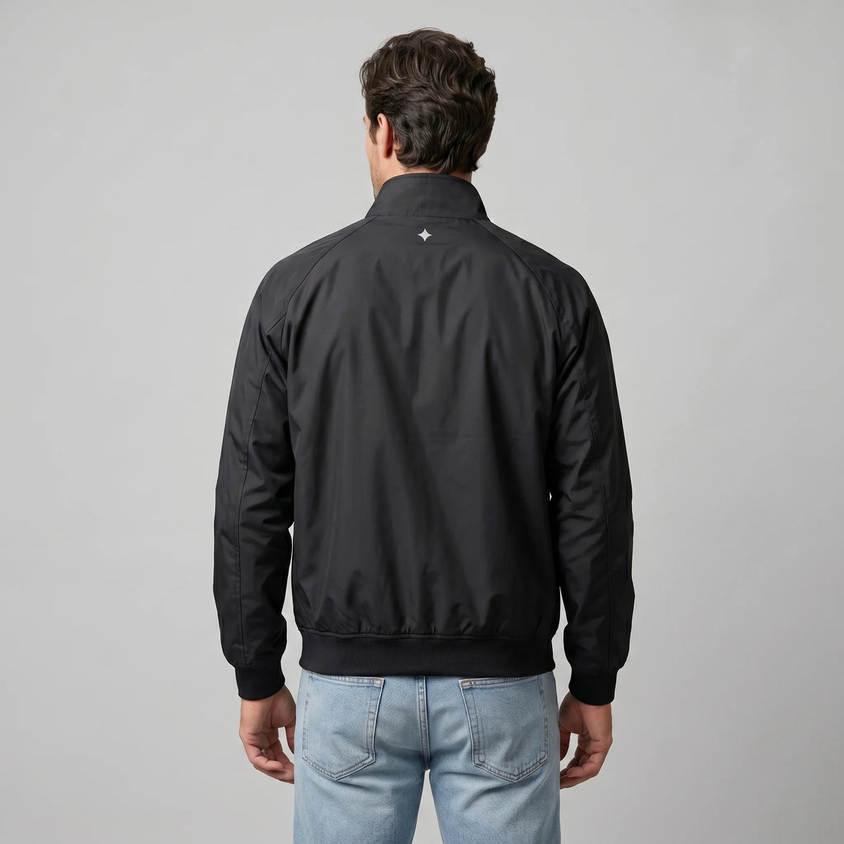 Herren Leichte Harrington-Jacke mit Stehkragen