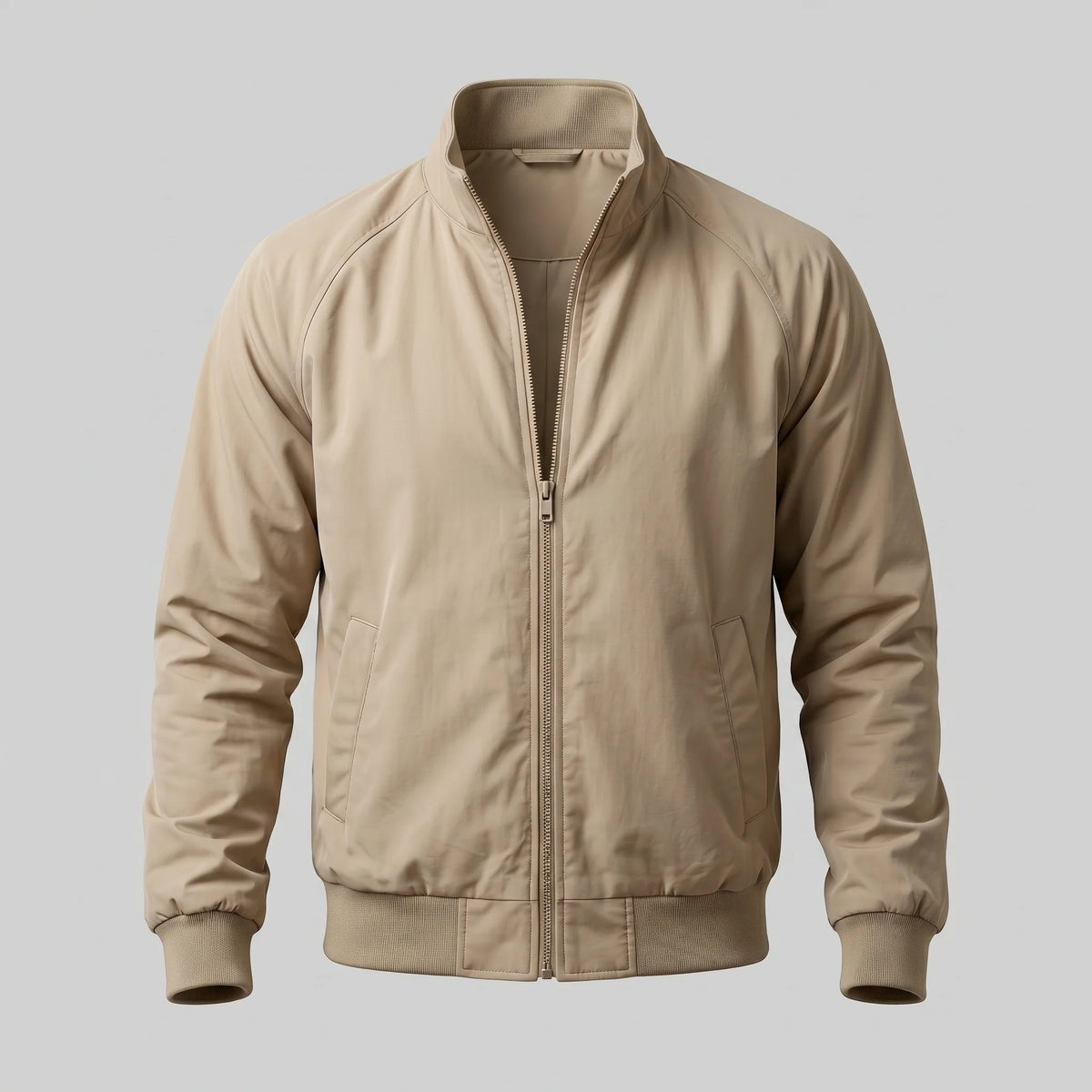 Herren Leichte Harrington-Jacke mit Stehkragen
