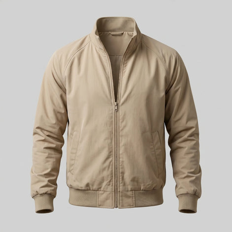 Herren Leichte Harrington-Jacke mit Stehkragen