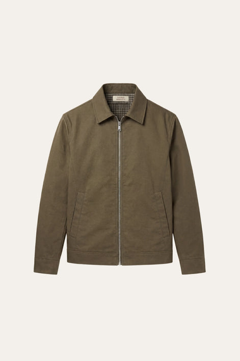 Herren Leichte Reißverschlussjacke mit spitzem Kragen